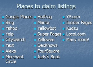 places to claim listings